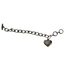 Silver Bracelet with Heart Charm